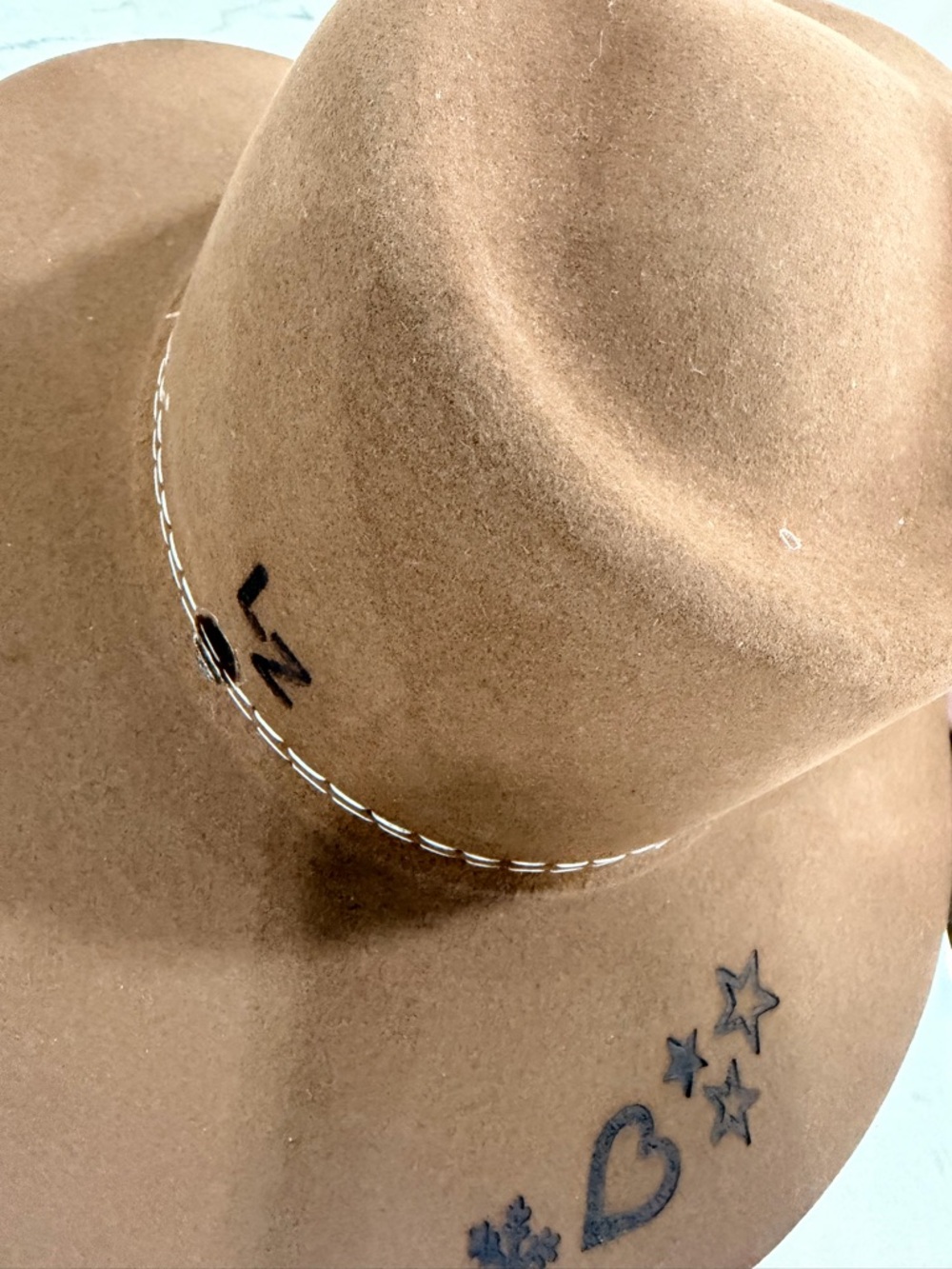 Kemosabe custom hat Brown Women's Felt Fedora Hat - Picture 3 of 7
